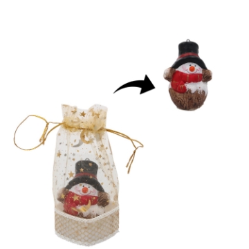 Chomik Фігурка Різдвяна – Санта-Клаус / Сніговик У Мішку 4 x 3 x 6 См, GOT5104 - Home Club