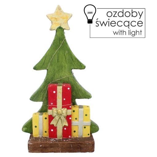 Chomik Фігурка Різдвяна Ялинка З Подарунками Led 25,5 x 13,5 x 45,5 См, GOT5166 - Home Club