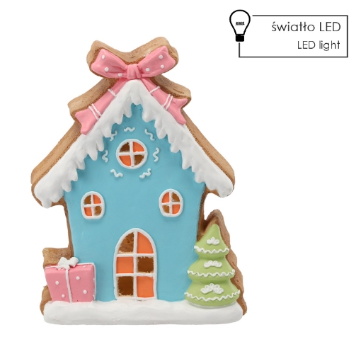 Chomik Фигурка Рождественская - Гильферский Домик Синий 30,6 X 12 X 39,6 См Led, GOT1391 - Home Club