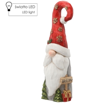 Chomik Фигурка Рождественская - Скрзат В Шапке Санты 22 X 21 X 66 См Led, GOT0851 - Home Club