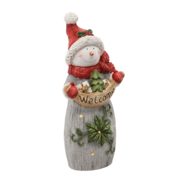 Chomik Фигурка Рождественская - Снежной Человек С Надписью «Welcome» 26 X 22 X 55 См Led, GOT0868 - Home Club
