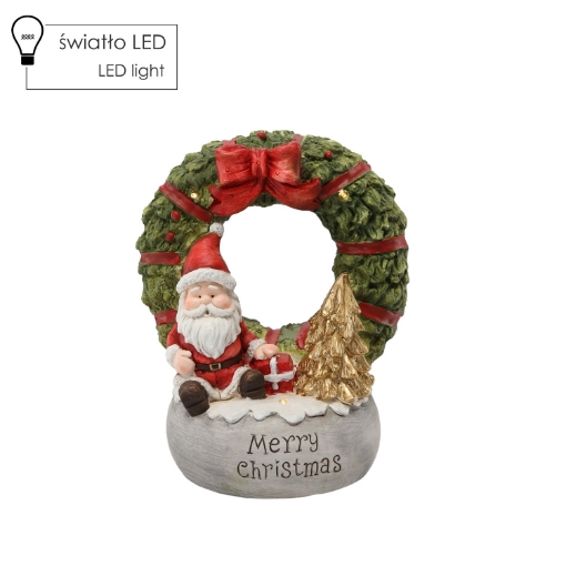 Chomik Фигурка Рождественская - Венец С Миколаем "Merry Christmas" 22 X 21 X 40 См Led, GOT0875 - Home Club