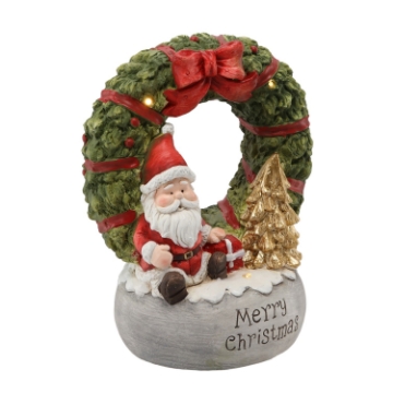 Chomik Фигурка Рождественская - Венец С Миколаем "Merry Christmas" 22 X 21 X 40 См Led, GOT0875 - Home Club