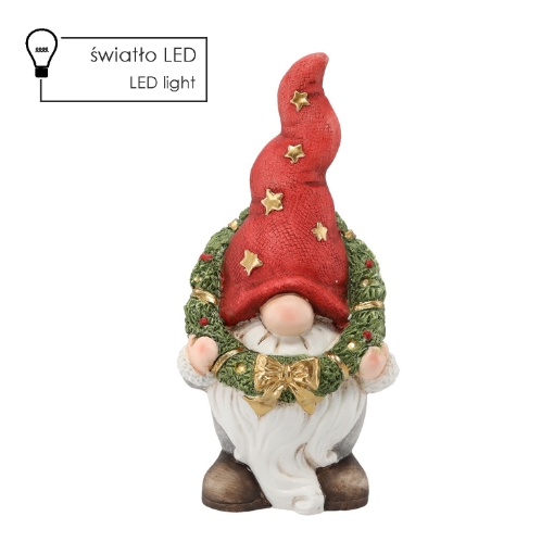 Chomik Фигурка Рождественская - Скрзат С Венком 19 X 17 X 40 См Led, GOT0882 - Home Club