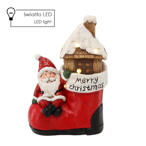 Chomik Фигурка Рождественская - Санта-Клаус «Merry Christmas» 28,2 X 17 X 42 См Led, GOT1452 - Home Club