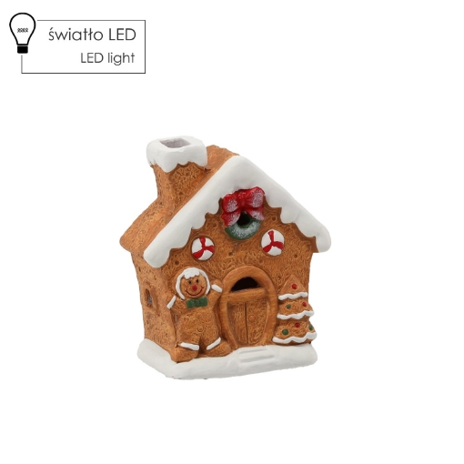 Chomik Фігурка Різдвяна - Будинок З Пірника 12,5 X 6,5 X 14,5 См Led, GOT1490 - Home Club