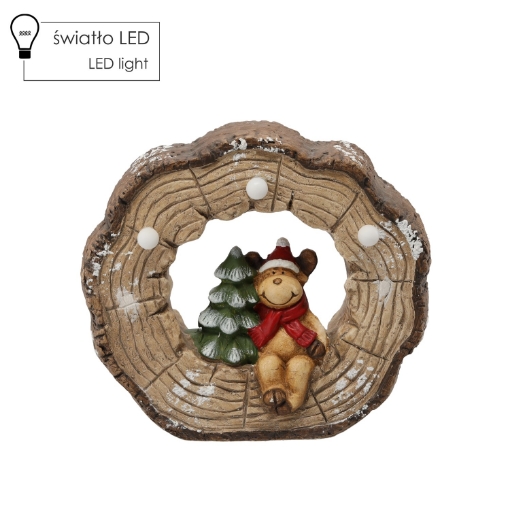 Chomik Фигурка Рождественская - Ренир В Стволе Дерева 29 X 12 X 26 См Led, GOT1025 - Home Club