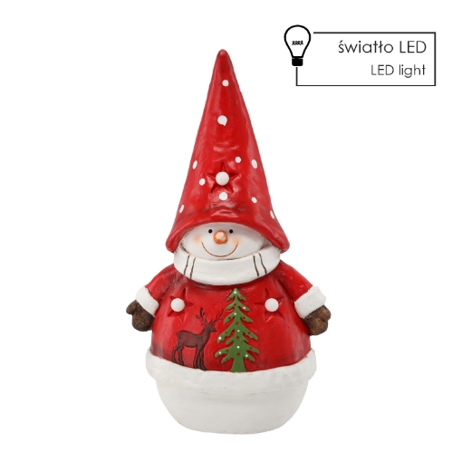 Chomik Фигурка Рождественская - Снежный Человек В Шапке 28,5 X 18 X 51,5 См Led, GOT1087 - Home Club