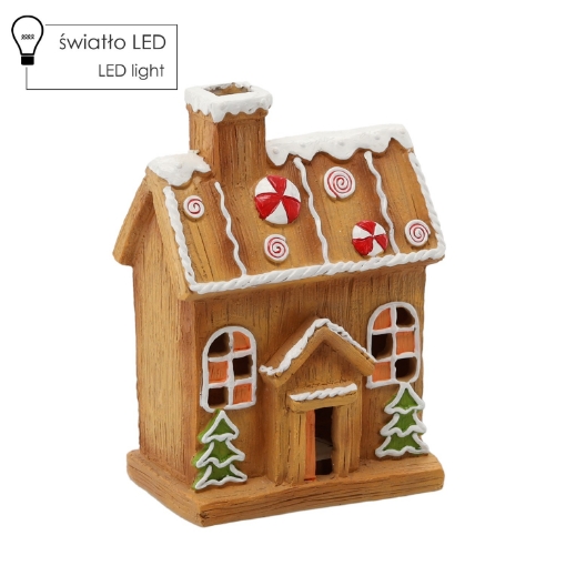 Chomik Фигурка Рождественская - Гильферовый Домик 6,5 X 11 X 23 См С Светодиодами, GOT1124 - Home Club