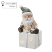 Chomik Фигурка Рождественская - Санта-Клаус, Сидящий На Подарке, 22,5 X 18 X 43,5 См, Светодиоды, GOT1179 - Home Club