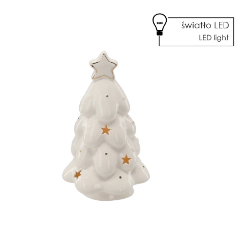 Chomik Фигурка Рождественская - Керамическая Елка 12 X 11,9 X 20,9 См Led, GOT1209 - Home Club