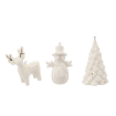 Chomik Новогодняя Фигурка - Керамическая Подвесная Елка/Снежный Человек/Саня 4,5 X 3 X 6,4 См, GOT1261 - Home Club