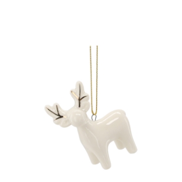 Chomik Новогодняя Фигурка - Керамическая Подвесная Елка/Снежный Человек/Саня 4,5 X 3 X 6,4 См, GOT1261 - Home Club