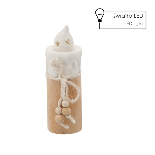 Chomik Фигурка Божонар. - Керамическая Свеча 7 X 7 X 19 См Led, GOT1308 - Home Club