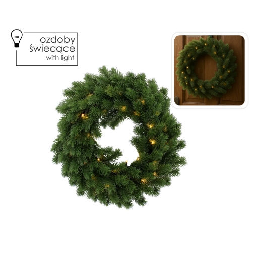 Chomik Светодиодная гирлянда 40 см, 40 лампочек, зеленая, на батарейках, LED4239 - Home Club