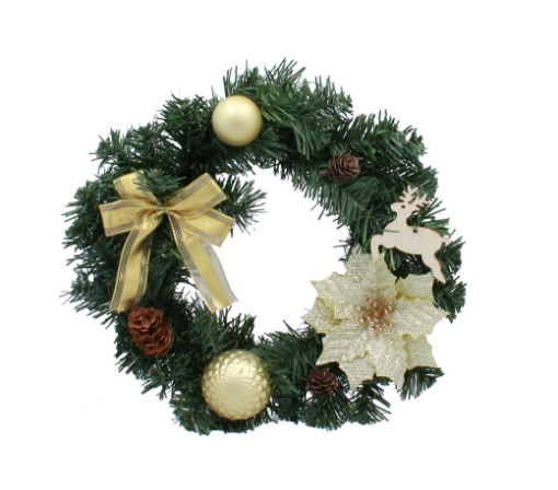 Chomik Святковий вінок 30 см, золотий, ANT3919 - Home Club