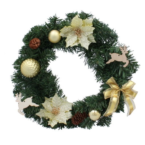 Chomik Святковий вінок 40 см золотий, ANT3926 - Home Club
