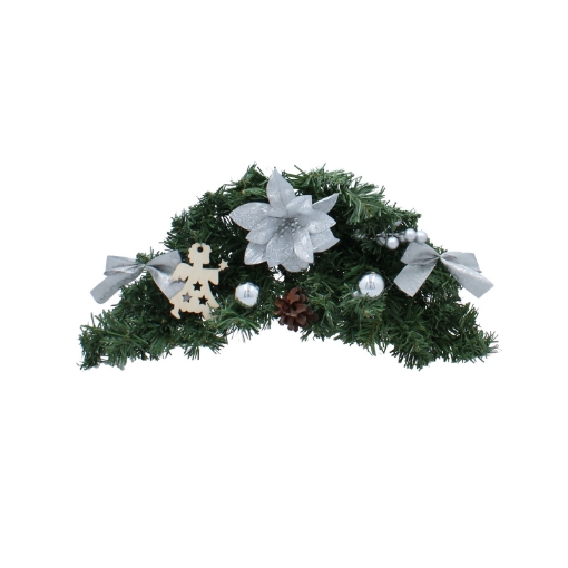 Chomik Подвесной рождественский украшение 46 см серебристый, ANT4114 - Home Club