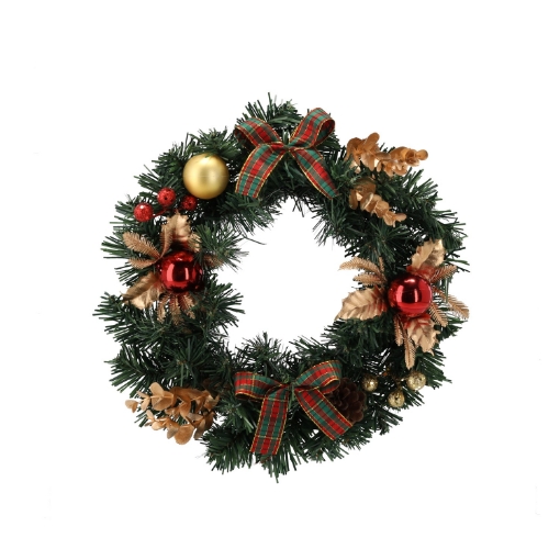 Chomik Святковий вінок 30 см червоно-золотий, ANT2361 - Home Club