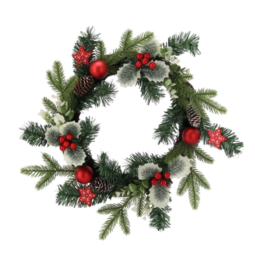 Chomik Рождественский венок 40 см, красный с остроконечным верхом, ANT2484 - Home Club