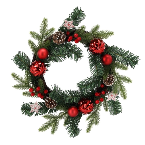Chomik Святковий вінок 40 см, біло-червоний, ANT2668 - Home Club
