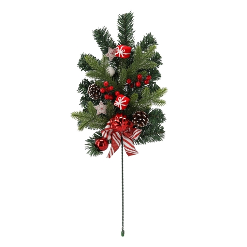 Chomik Рождественское Украшение - Ветка 60 См Бело-Красная, ANT2675 - Home Club