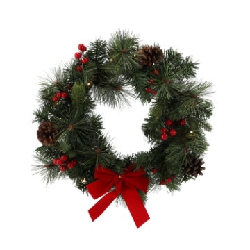 Chomik Праздничная гирлянда, 15 светодиодов, 40 см, красная, GOS0271 - Home Club