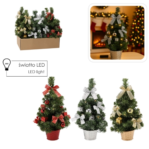 Chomik Різдвяна Ялинка 10 Led 40 См, Комбіновані Кольори, GOS0295 - Home Club