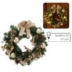 Chomik Праздничный венок 15 светодиодов 40 см золотой, GOS0301 - Home Club