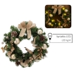 Chomik Праздничный венок 15 светодиодов 40 см золотой, GOS0301 - Home Club, изображение 2