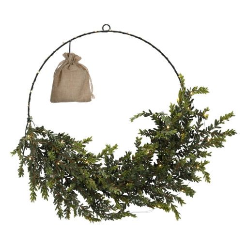 Chomik Рождественский венок 45 см с сосной Led, HIN2077 - Home Club