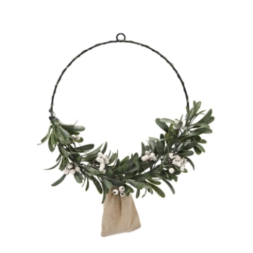 Chomik Рождественский венок 40 см с омелой Led, HIN2084 - Home Club