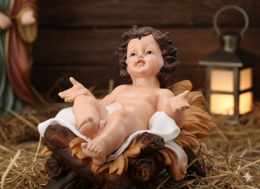 Chomik Фігура Дитятко Ісус 35 x 22 x 25 См (91,44 См) полірезин, LIG2764 - Home Club