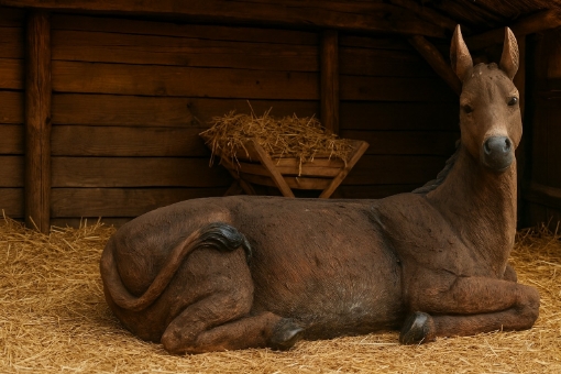 Chomik Осел - Фигура Для Рождественского Сценического Постановления 71x50,8x113, RAI2037-10A - Home Club