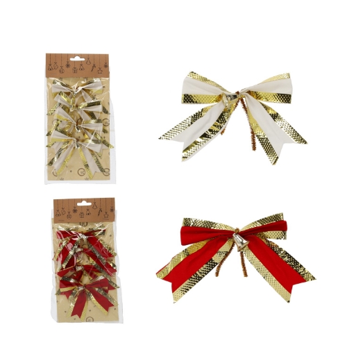 Chomik Кпл. 4 Різдвяні Кокардки 10 См Червоний/Золотий, GIF0669 - Home Club