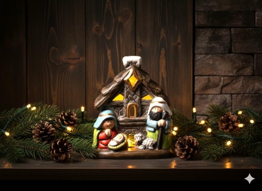 Chomik Різдвяна Шопка Будинок Led 10 X 6,6 X 12 См, SID3430 - Home Club