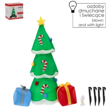 Chomik Надувная елка со светодиодной подсветкой, высота 180 см, SUN2488 - Home Club