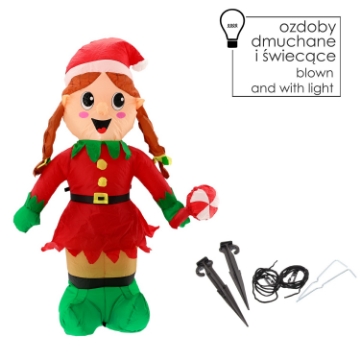 Chomik Надувная эльфийка с Led-подсветкой, 150 см, SUN8754 - Home Club