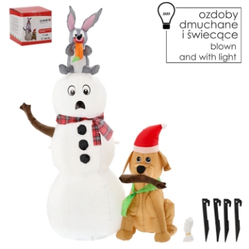 Chomik Надувной снеговик с собакой, высота 180 см, SUN1105 - Home Club
