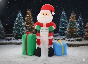 Chomik Надувний Санта-Клаус З Листом І Подарунками 180 См Led, SUN0479 - Home Club