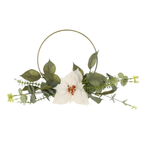 Chomik Рождественское Украшение - Обруч С Искусственной Бетлехемской Звездой 45 См Белый, HID3704 - Home Club