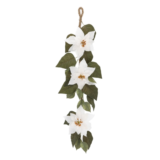 Chomik Різдвяна Прикраса - Штучна Гірлянда 90 См З 3 Білими Бетлеємськими Зірками, HID3759 - Home Club