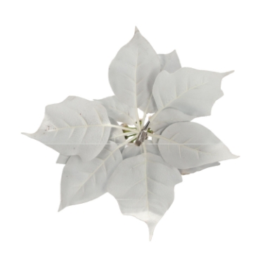 Chomik Искусственный цветок - звезда Вифлеема 25 см на серебряном клипсе, HID3290 - Home Club