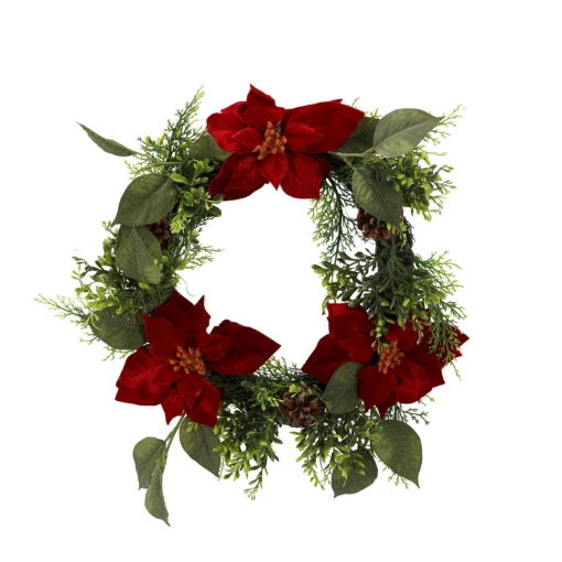 Chomik Штучна Квітка - Вінок З Понсецією 40 См, HID3283 - Home Club