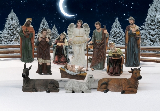 Chomik Набор рождественских фигурок, 11 элементов, 120 см, смола, RAI6288 - Home Club