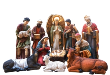 Chomik Набор рождественских фигурок, 11 элементов, 203 см, с подсветкой ангела и Иисуса, RAI7921 - Home Club