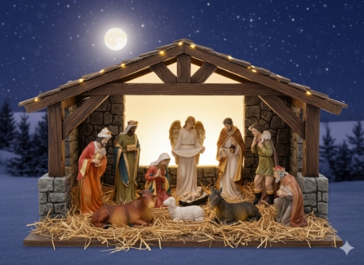 Chomik Набор рождественских фигурок, 11 штук, 70 см, изготовлены из смолы., RAI3353 - Home Club