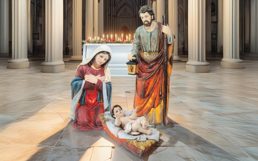 Chomik Набор из 3 светящихся фигурок - Святое Семейство, 120 см, смола, RAI6295HF - Home Club