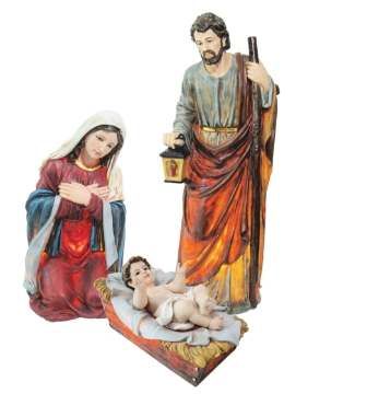 Chomik Набор из 3 светящихся фигурок - Святое Семейство, 120 см, смола, RAI6295HF - Home Club