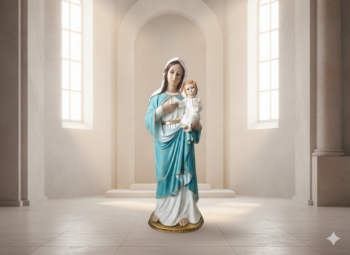Chomik Богоматерь с младенцем Иисусом, 99 см, стеклянные глаза, RAI4503 - Home Club